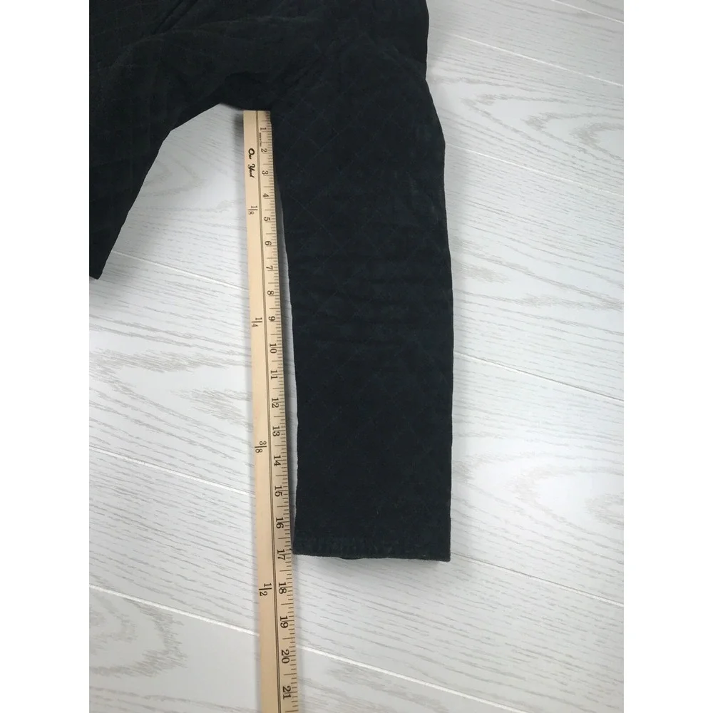 Willi Smith Leather Jacket Womens Large Black Suede Quilted Pattern Zip Preppy - Picture 6 of 9
